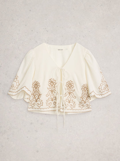 Erin Tie Front Top