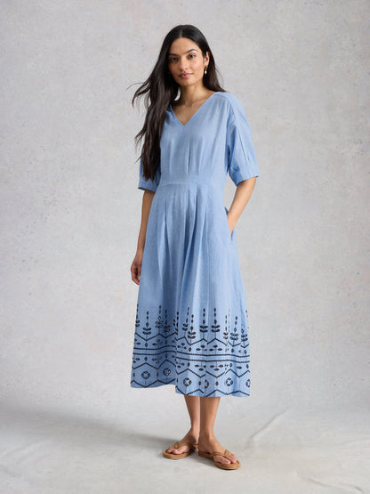Kate Broderie Midi Dress