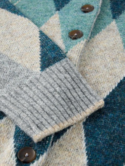 Argyle Check Cardi