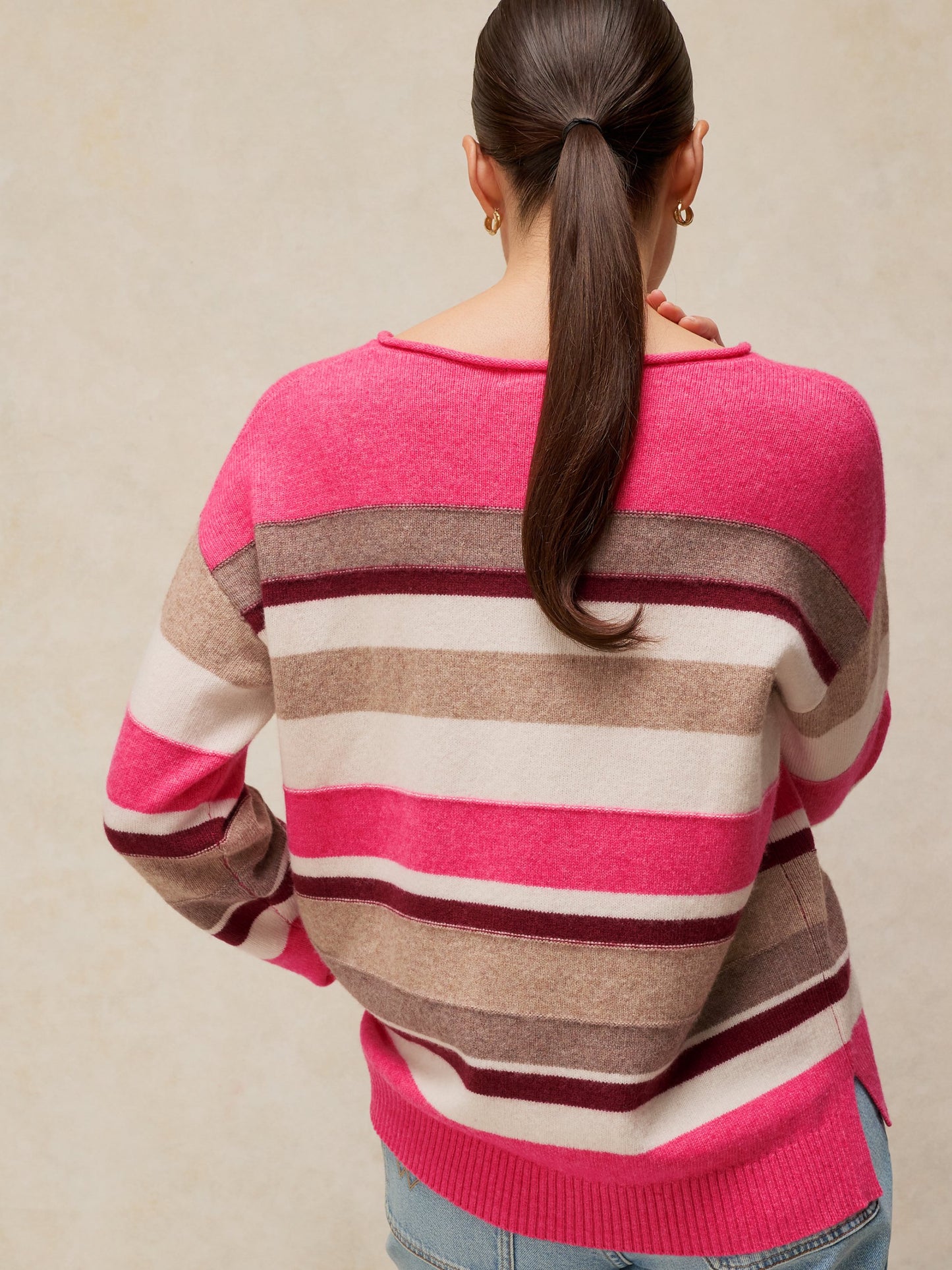 Sansa V Neck Stripe Jumper