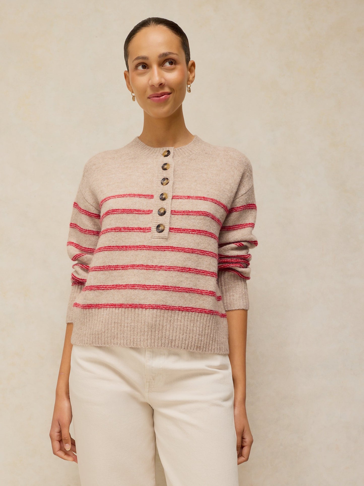 Stripe Henley Jumper
