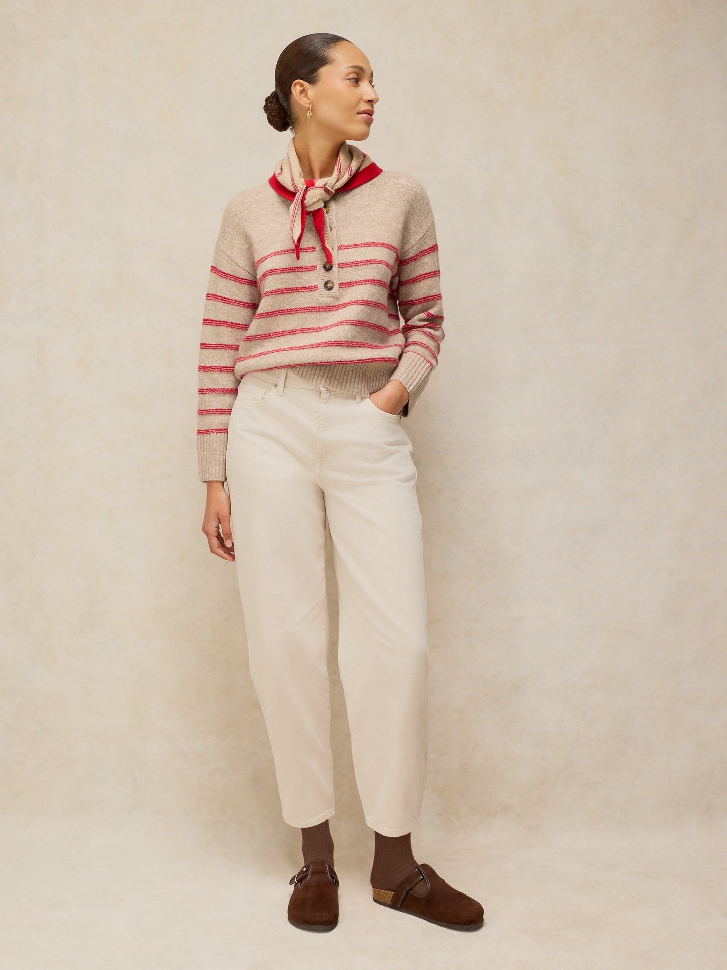 Stripe Henley Jumper