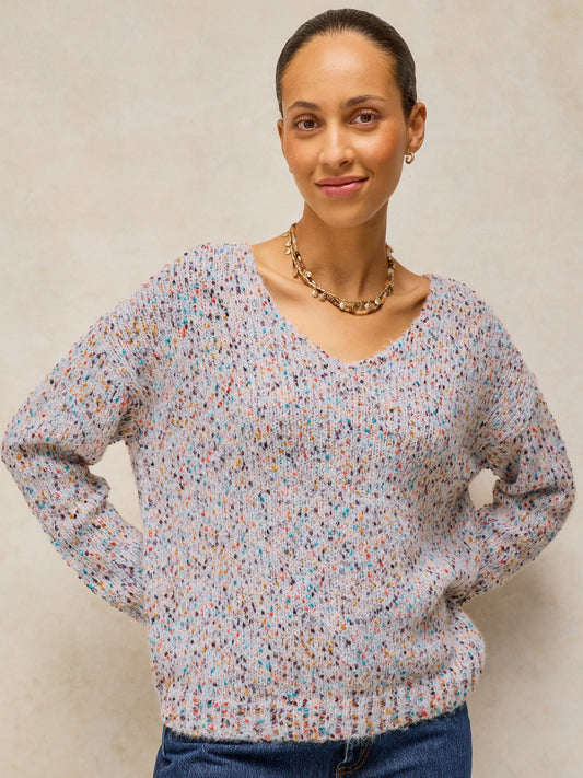 Texture V Neck Jumper