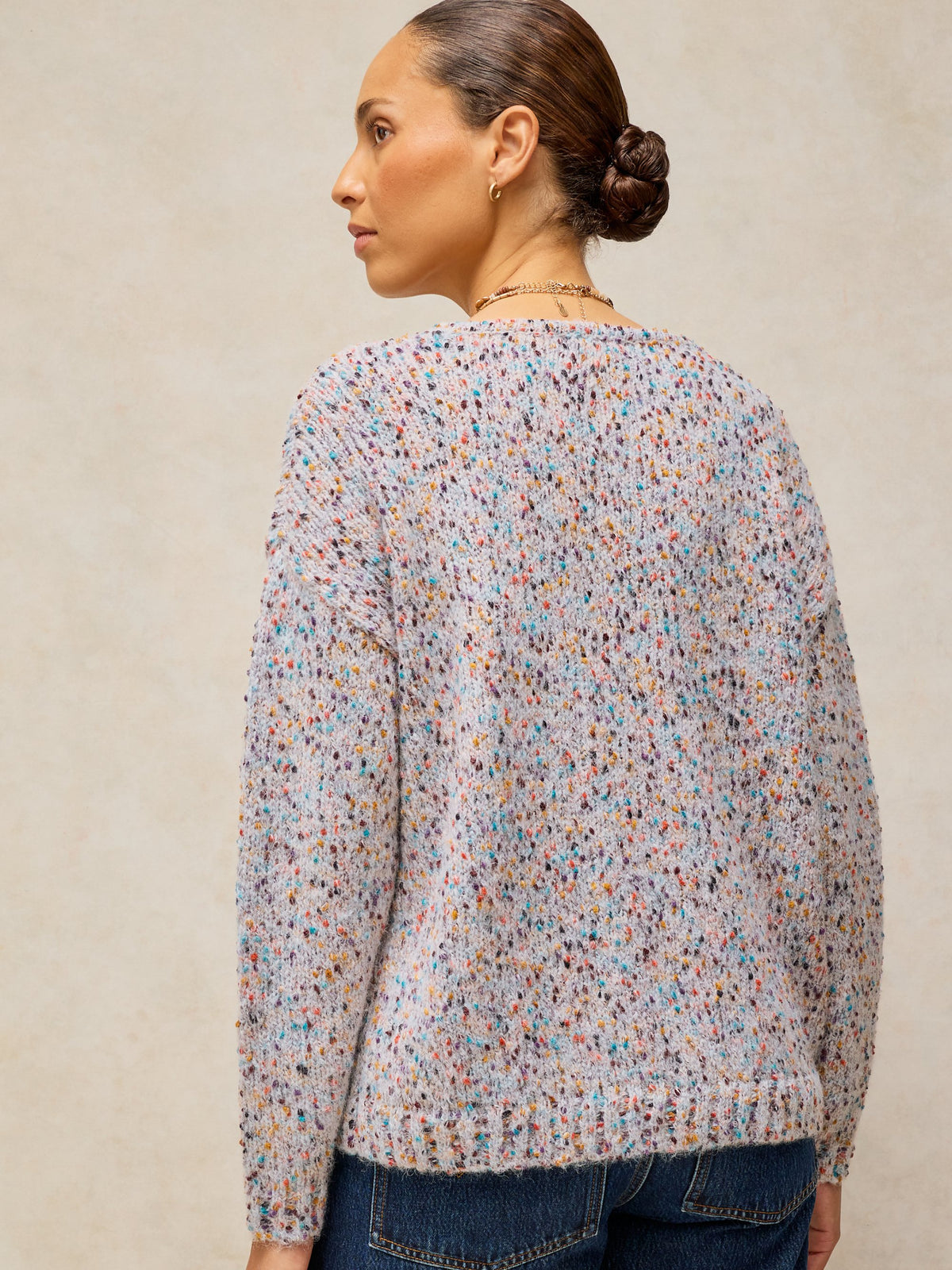 Texture V Neck Jumper