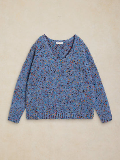 Texture V Neck Jumper