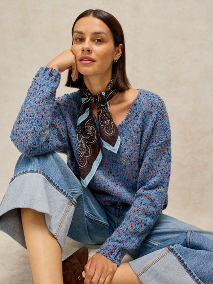 Texture V Neck Jumper
