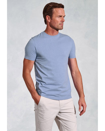 Hawkes Blue Marl Pure Cotton Jersey T-Shirt