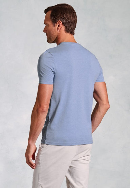 Hawkes Blue Marl Pure Cotton Jersey T-Shirt