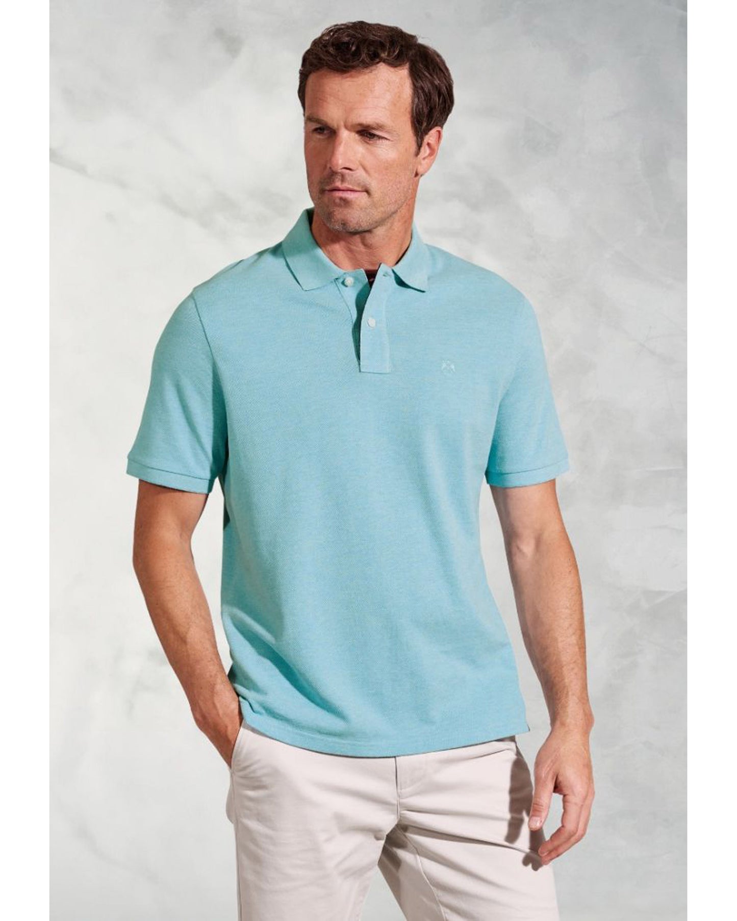 Firth Aqua Pure Cotton Piqué Polo Shirt