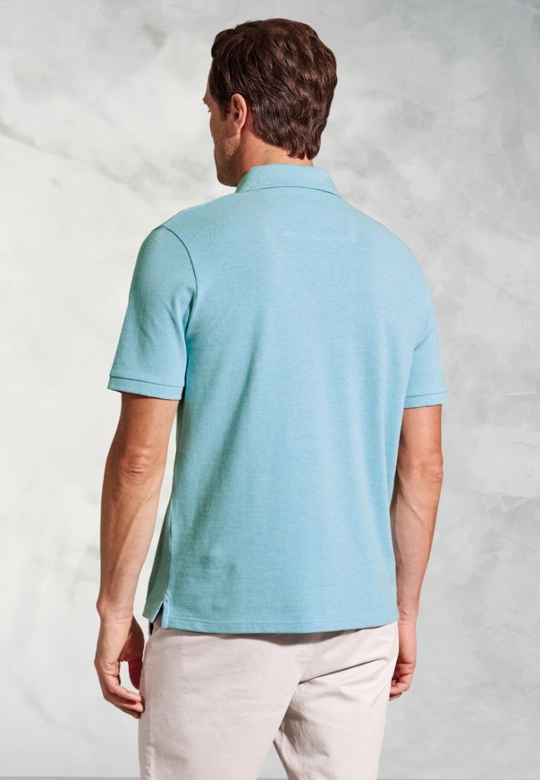 Firth Aqua Pure Cotton Piqué Polo Shirt