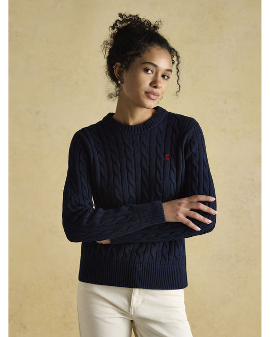 Classic Cable Cotton Crew Neck Jumper