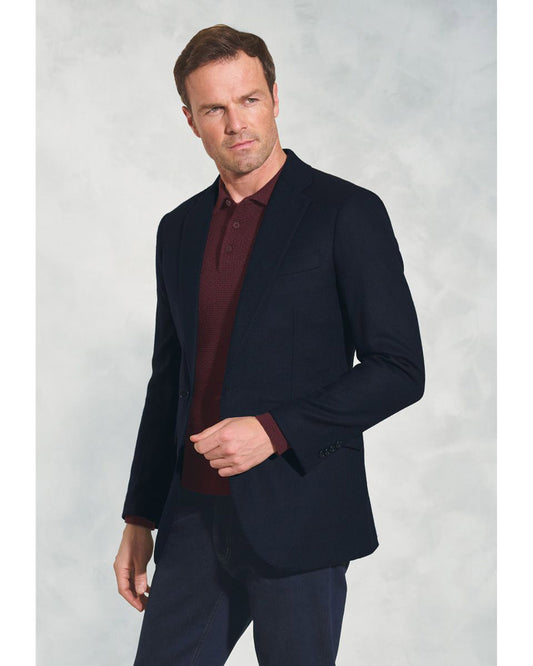 Tailored Fit Zane Navy Cashmere Blend Jacket