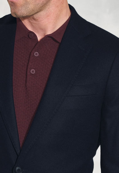 Tailored Fit Zane Navy Cashmere Blend Jacket