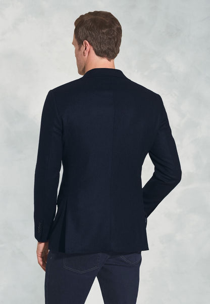 Tailored Fit Zane Navy Cashmere Blend Jacket