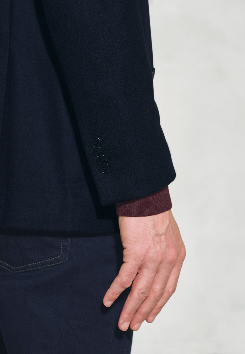 Tailored Fit Zane Navy Cashmere Blend Jacket