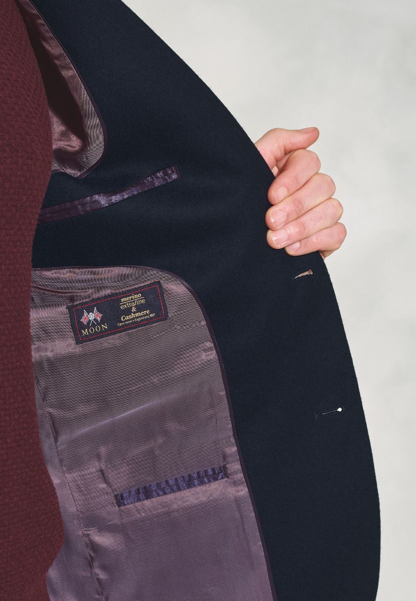 Tailored Fit Zane Navy Cashmere Blend Jacket