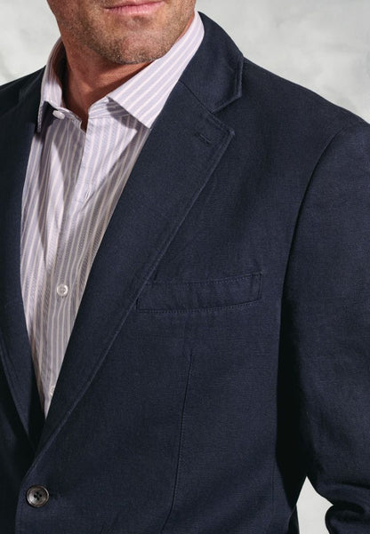 Regular Fit Hemsworth Washed Cotton Linen Jacket