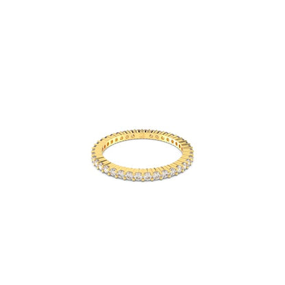 Matrix Vittore ring, Round cut, White, Gold-tone finish