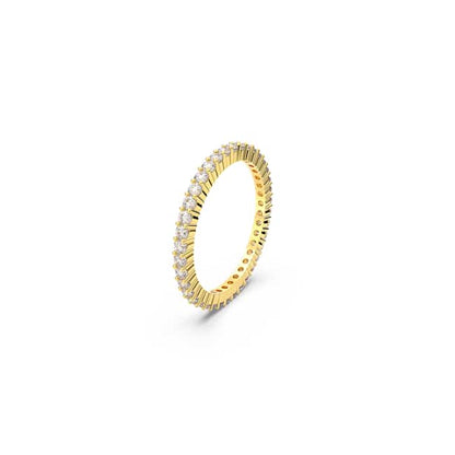 Matrix Vittore ring, Round cut, White, Gold-tone finish