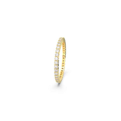 Matrix Vittore ring, Round cut, White, Gold-tone finish