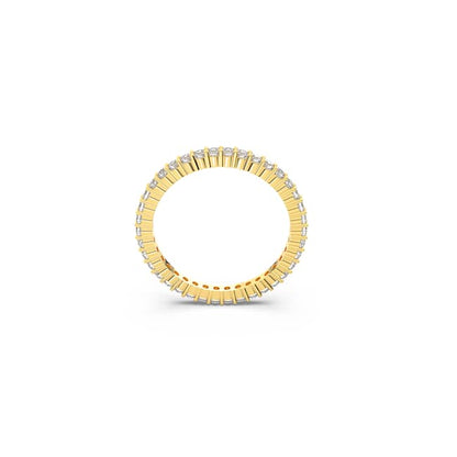 Matrix Vittore ring, Round cut, White, Gold-tone finish