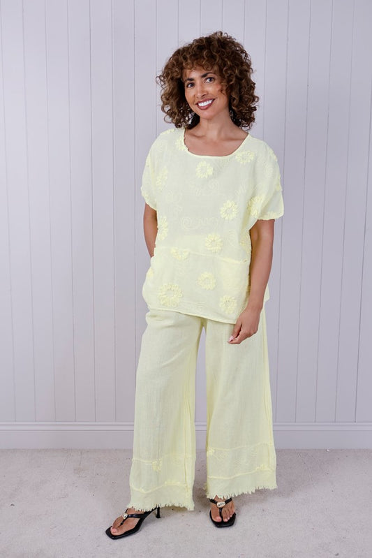 Linen Embossed Swirl Co-Ord