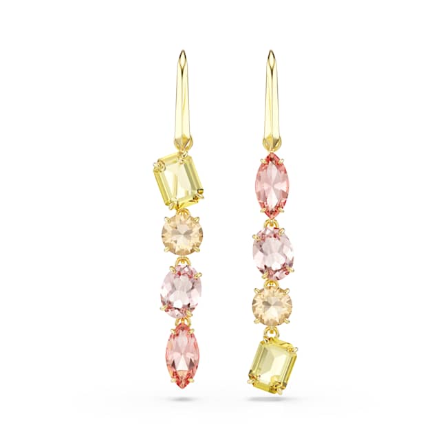 Gema Drop Earrings- Pink/Gold