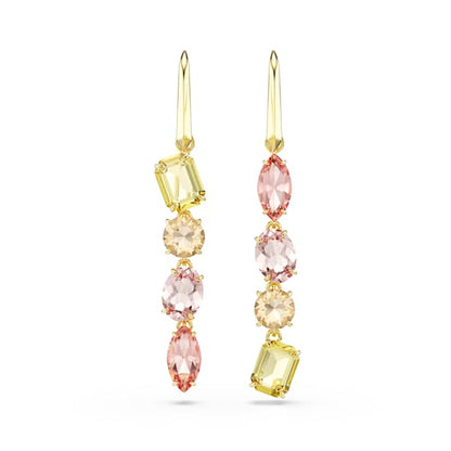 Gema Drop Earrings- Pink/Gold