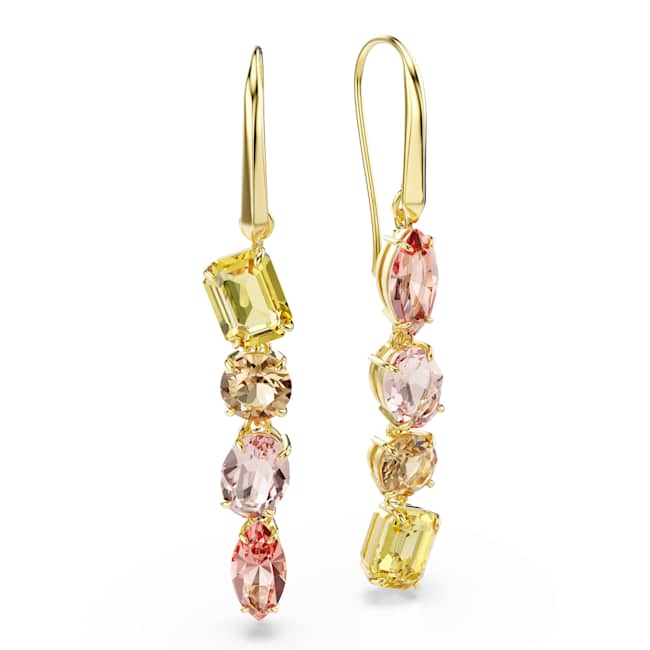 Gema Drop Earrings- Pink/Gold