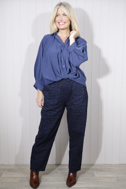 French Tuck Shirt - Navy
