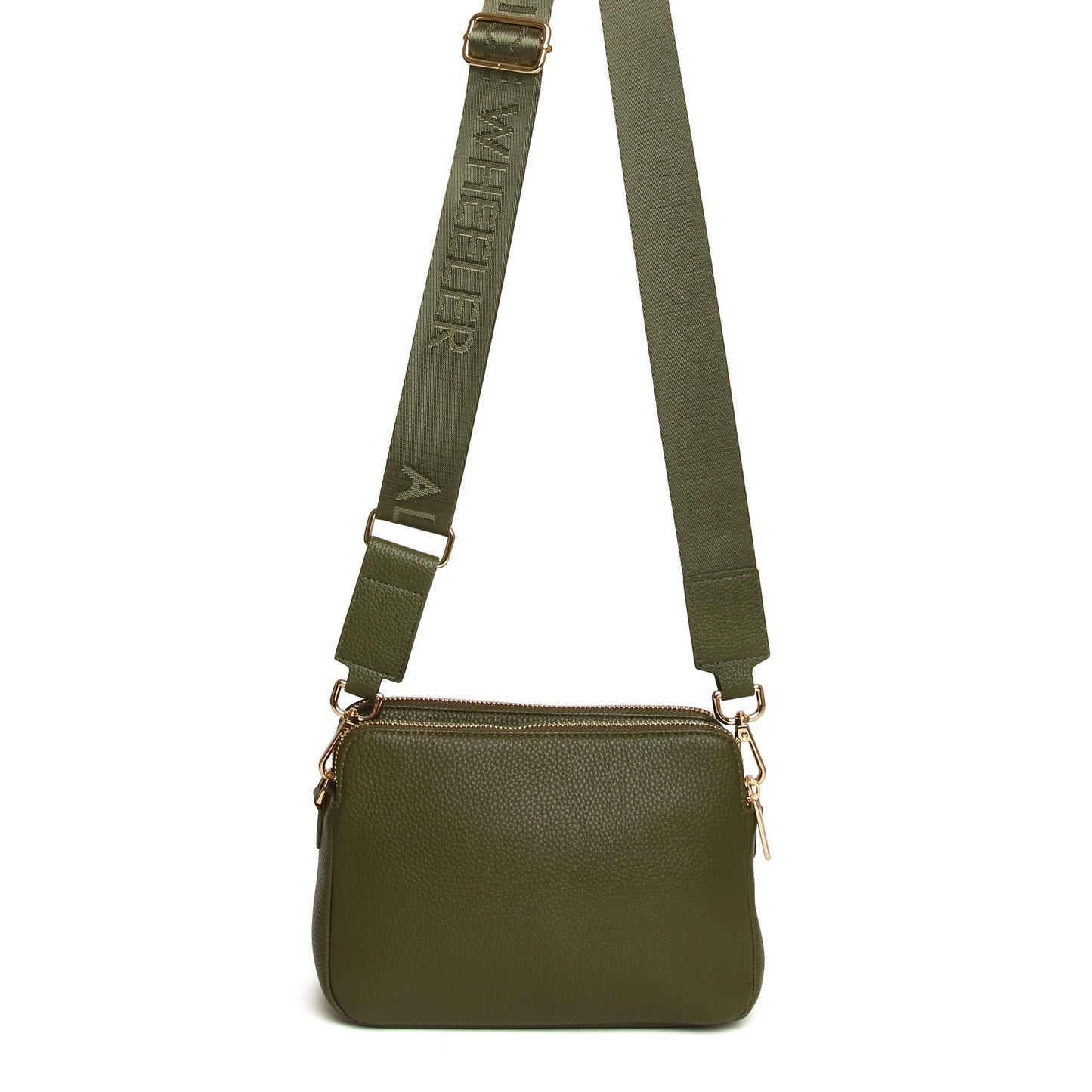 Olive - Kensington Crossbody Double Zip Bag
