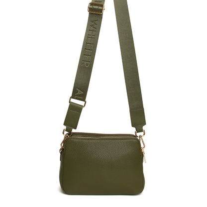 Olive - Kensington Crossbody Double Zip Bag