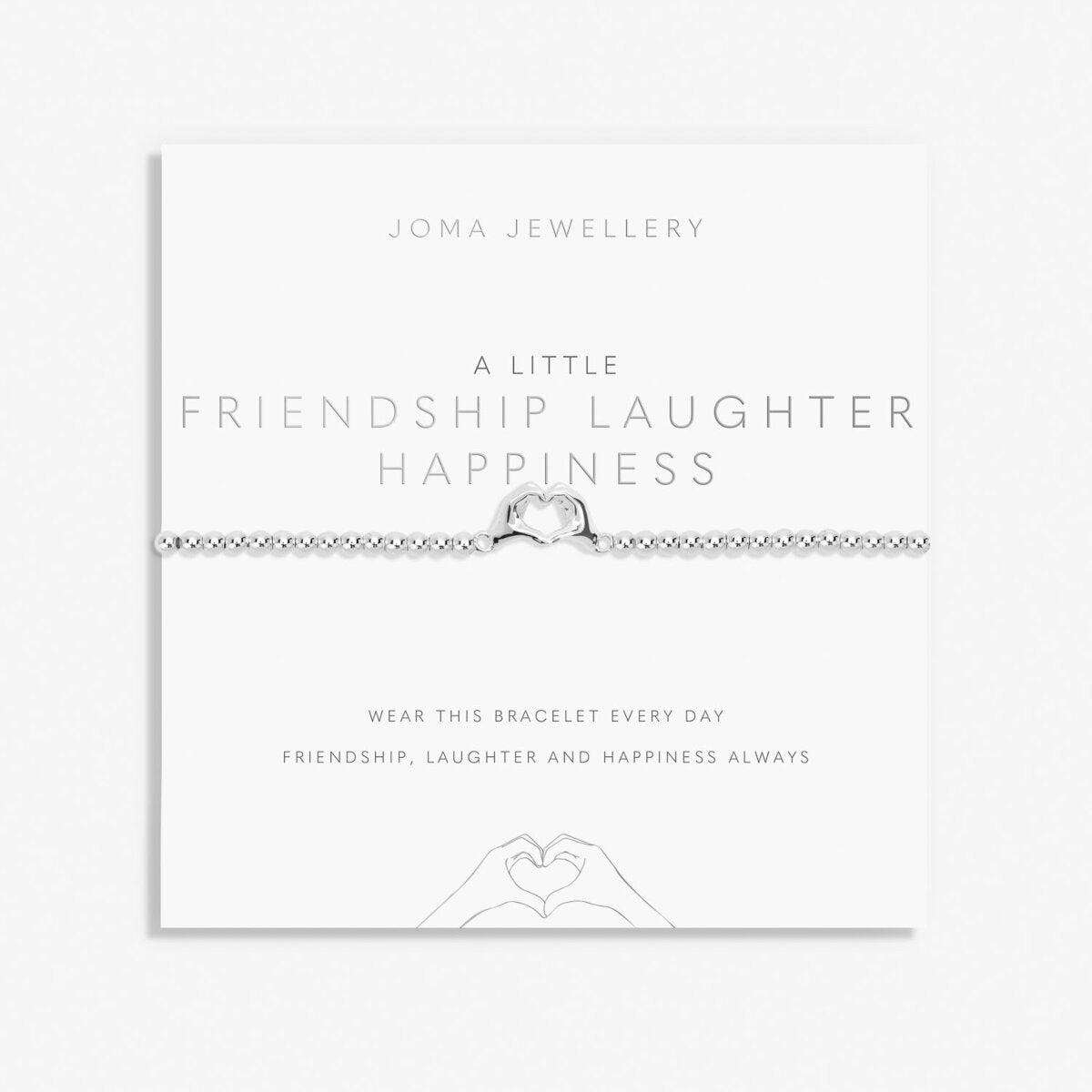 A LITTLE FRIENDSHIP LAUGHTER HAPPINESS BRACELET