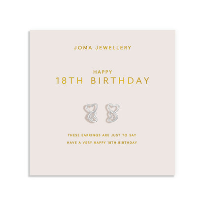 FOREVER YOURS EARRINGS HAPPY 18TH BIRTHDAY