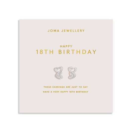 FOREVER YOURS EARRINGS HAPPY 18TH BIRTHDAY