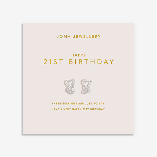 FOREVER YOURS EARRINGS HAPPY 21ST BIRTHDAY