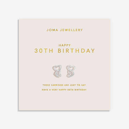 FOREVER YOURS EARRINGS HAPPY 30TH BIRTHDAY