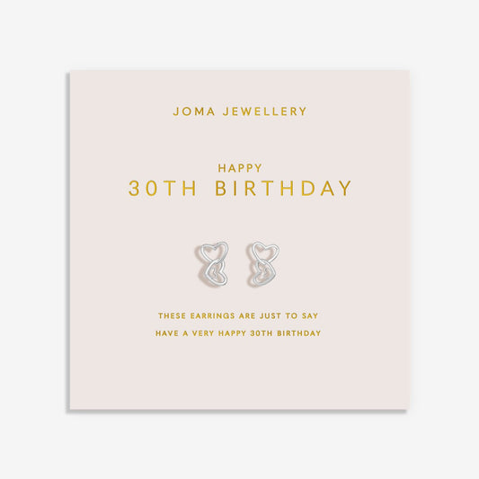 FOREVER YOURS EARRINGS HAPPY 30TH BIRTHDAY