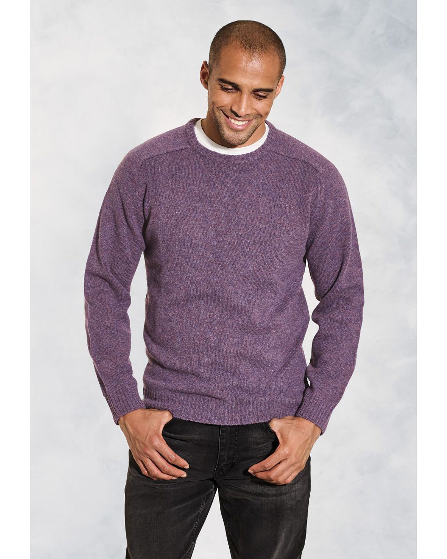Charlbury Heather Lambswool Crew Neck Jumper
