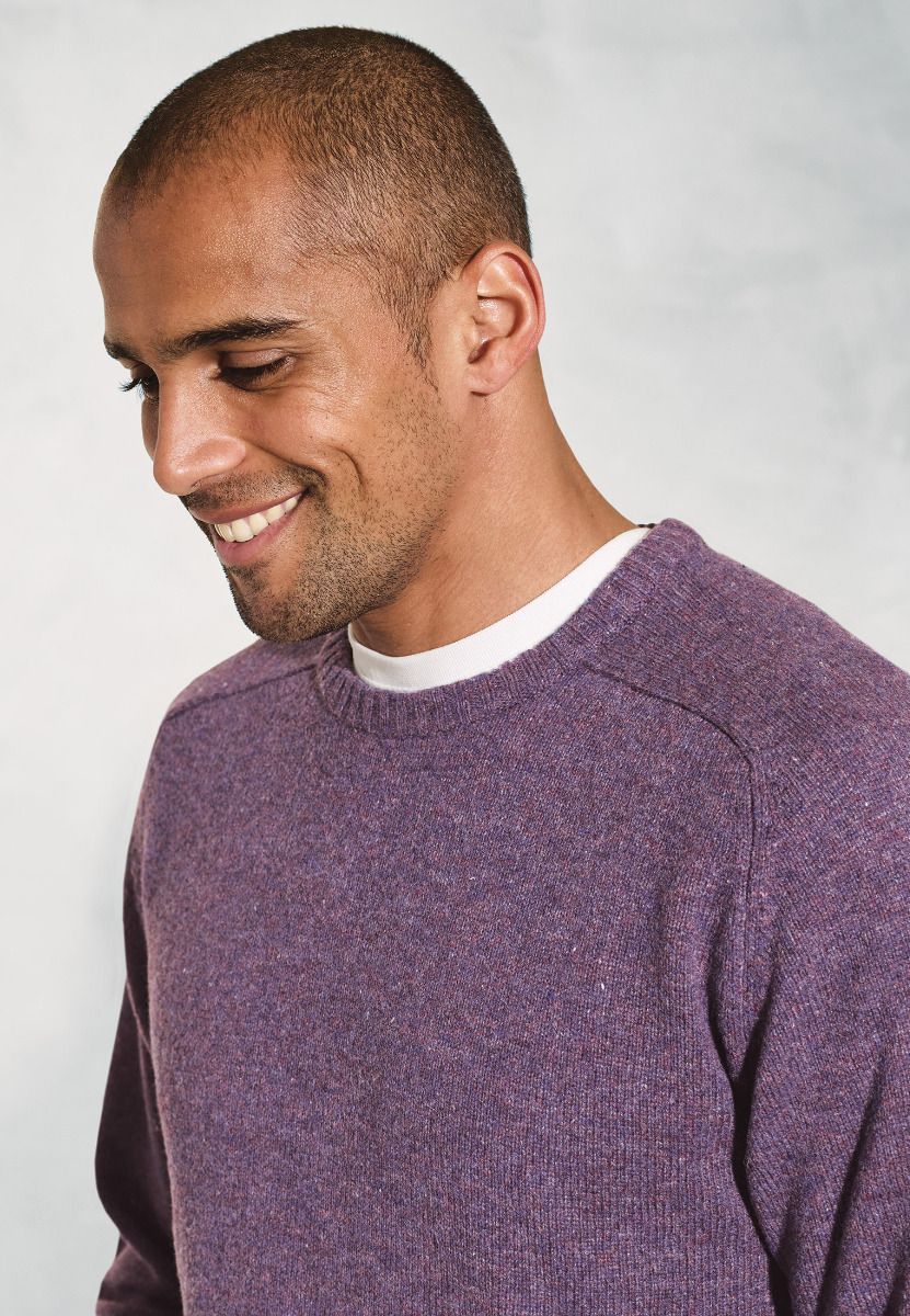 Charlbury Heather Lambswool Crew Neck Jumper