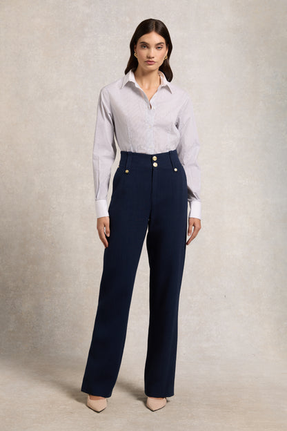 High Waisted Straight Trouser