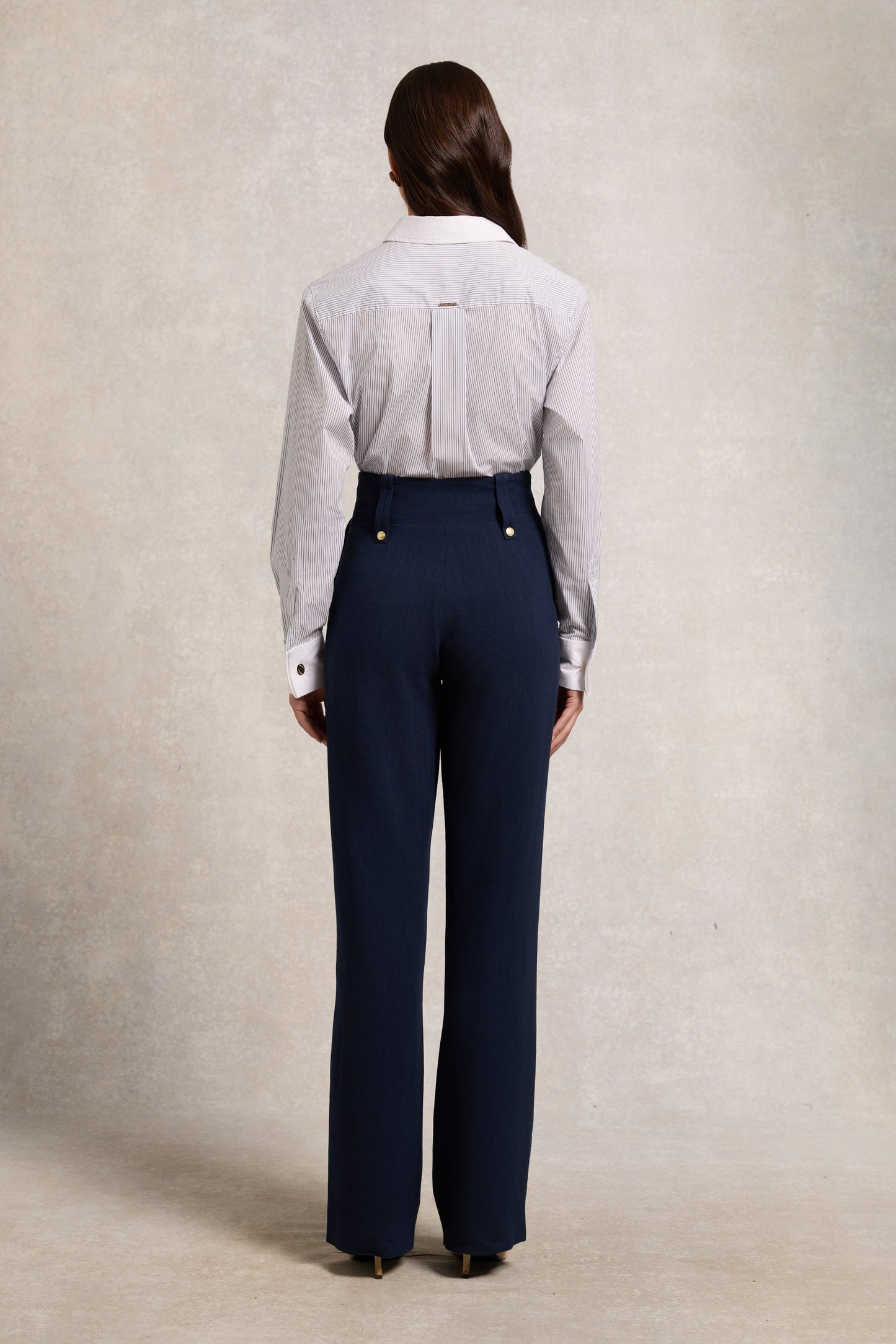 High Waisted Straight Trouser
