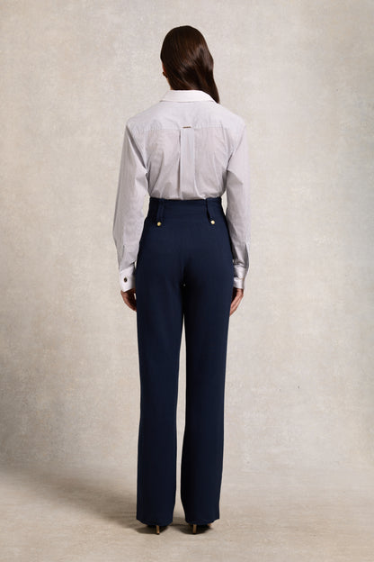 High Waisted Straight Trouser