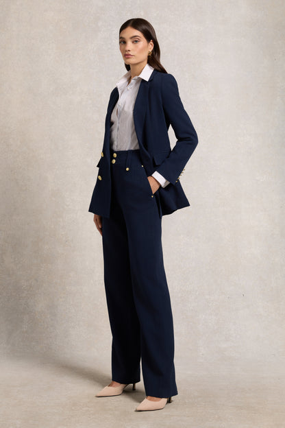 High Waisted Straight Trouser