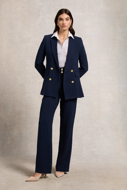 High Waisted Straight Trouser
