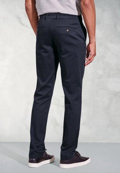 Tailored Fit Holland Navy Cotton Stretch Trousers
