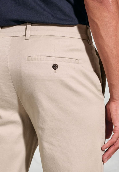 Tailored Fit Holland Stone Sateen Cotton Stretch Trousers