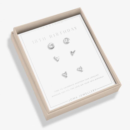 Life's A Charm '18th Birthday' 3 Pairs of Earrings