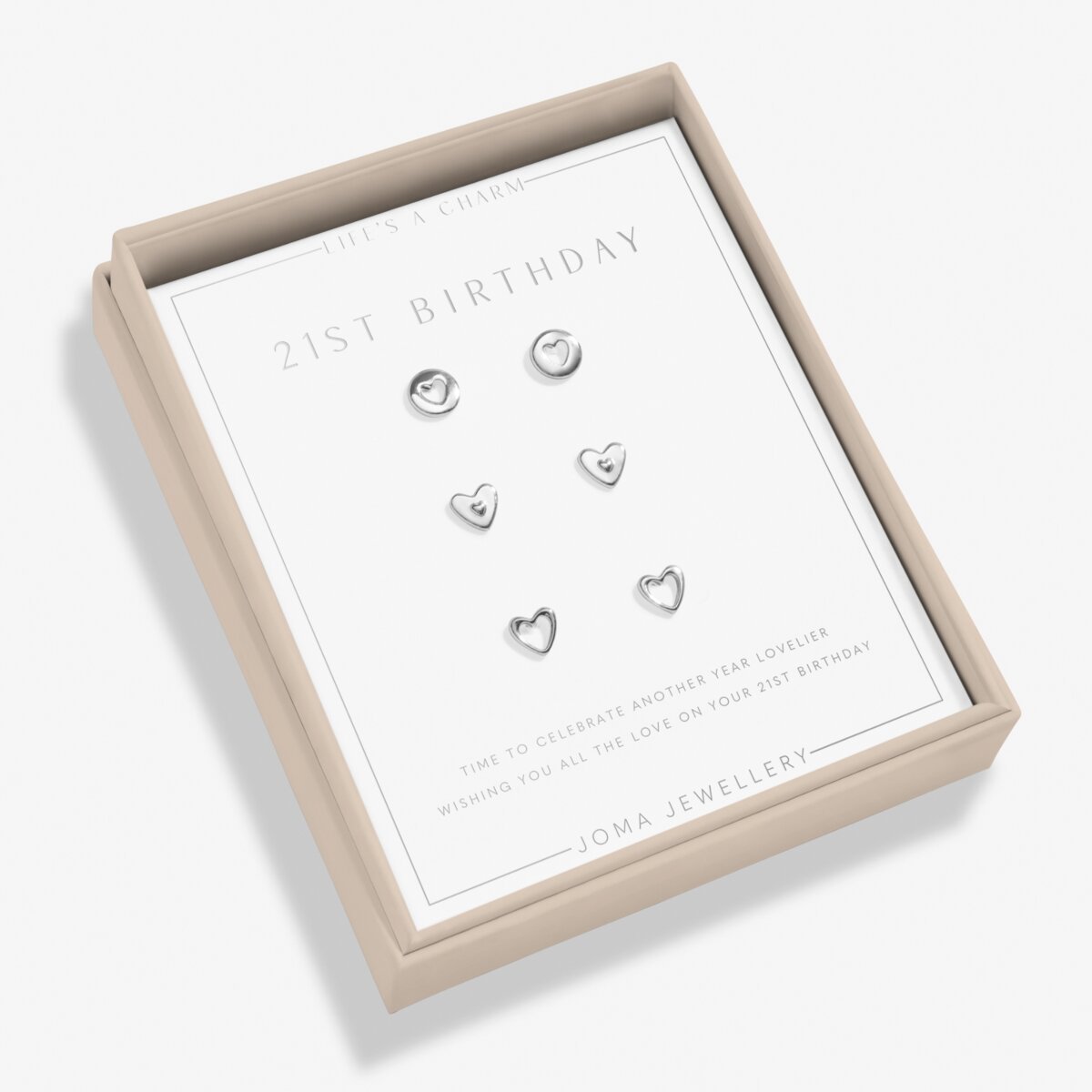 Life's A Charm '21St Birthday' 3 Pairs of Earrings