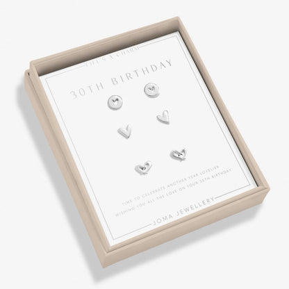 Life's A Charm '30th Birthday' 3 Pairs of Earrings